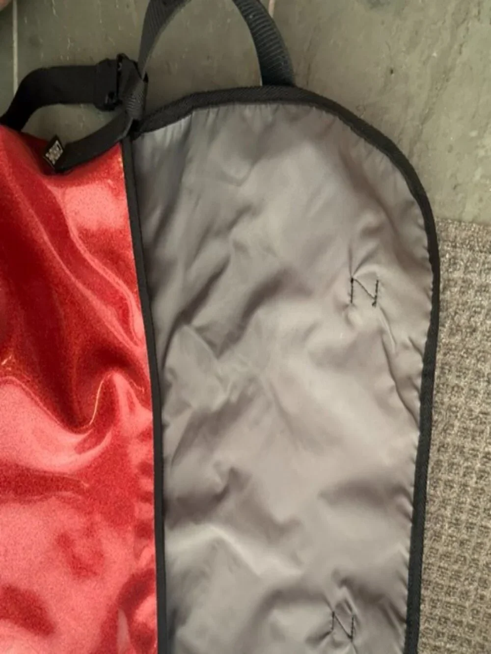 Vintage Chrome x Schwinn Red Glitter Messenger Bag USA Bike Courier Rare